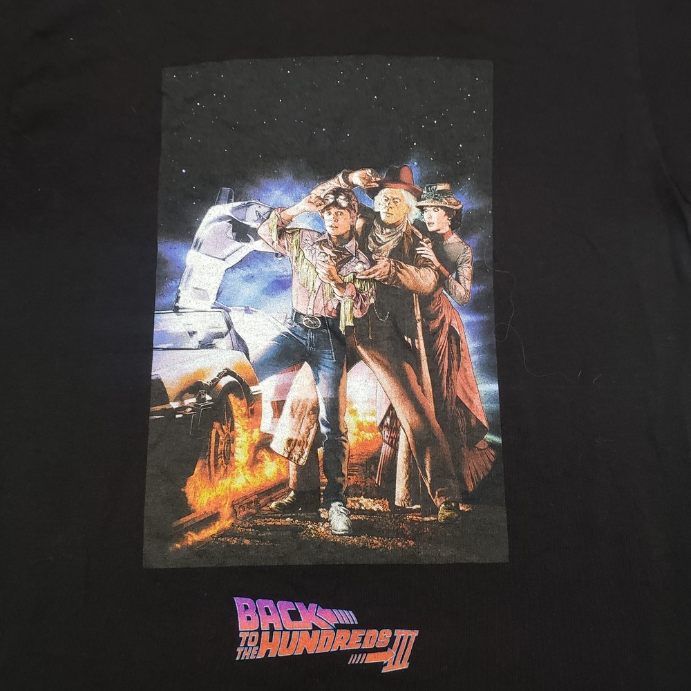 The Hundreds Shirt Mens Small Black Back To The‎ Fortune Short Sleeve Movie